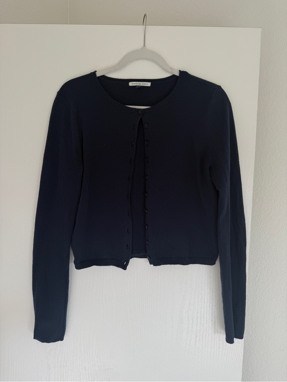 American Eagle Outfitters Navy Button-Front Cardigan